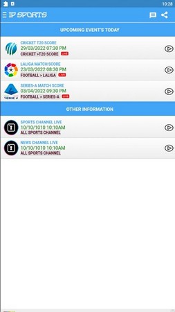 Screenshot IP Sports APK v9.1 untuk Streaming Olahraga di Android