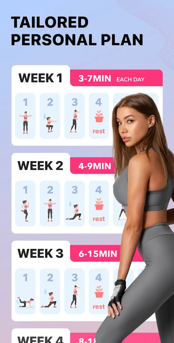 Screenshot Female Fitness APK v2.0.2 untuk Latihan di Rumah