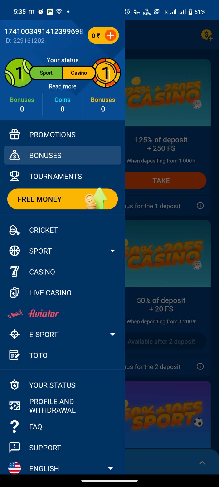 Screenshot MostBet APK v7.3.1 untuk Android