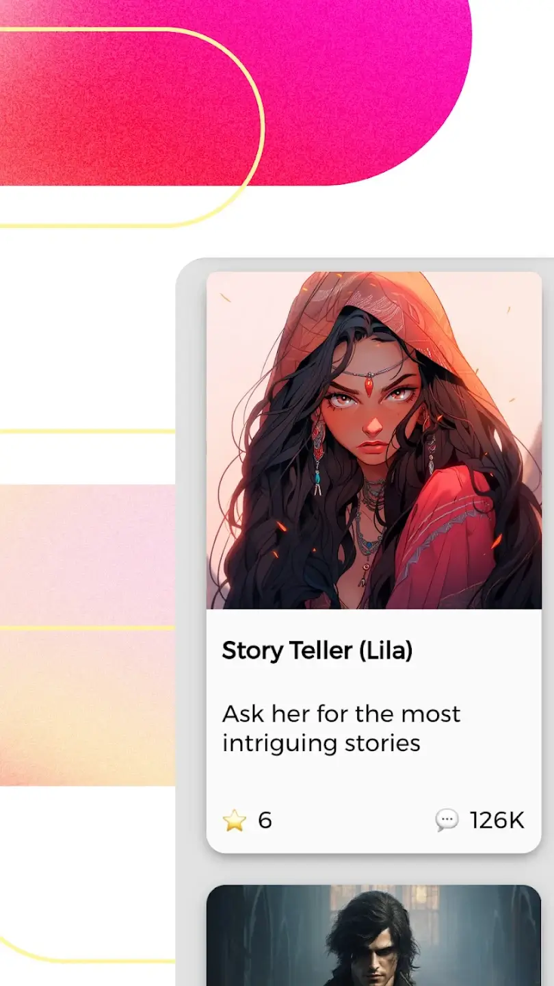 Screenshot Chai APK untuk Chat AI Teman Virtual