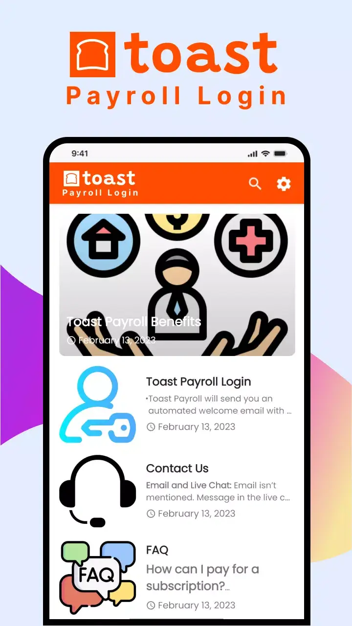 Screenshot Toast Payroll Login APK v1.6