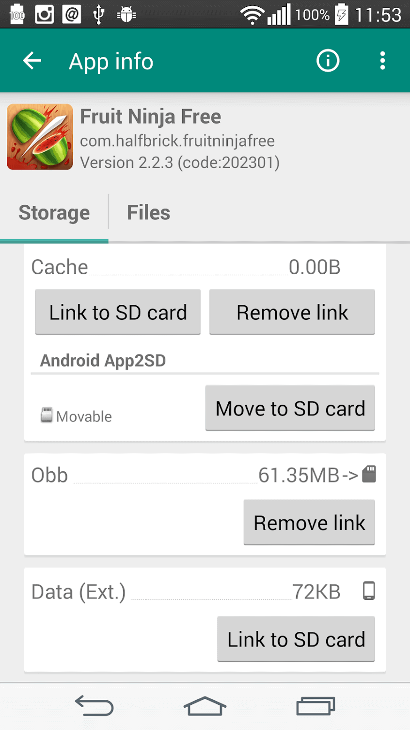 Screenshot Link2SD APK v4.3.4 untuk Manajemen Penyimpanan Android