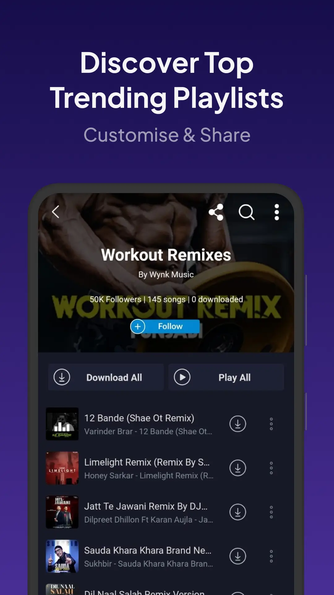 Screenshot Wynk Music APK untuk Streaming Lagu dan Podcast